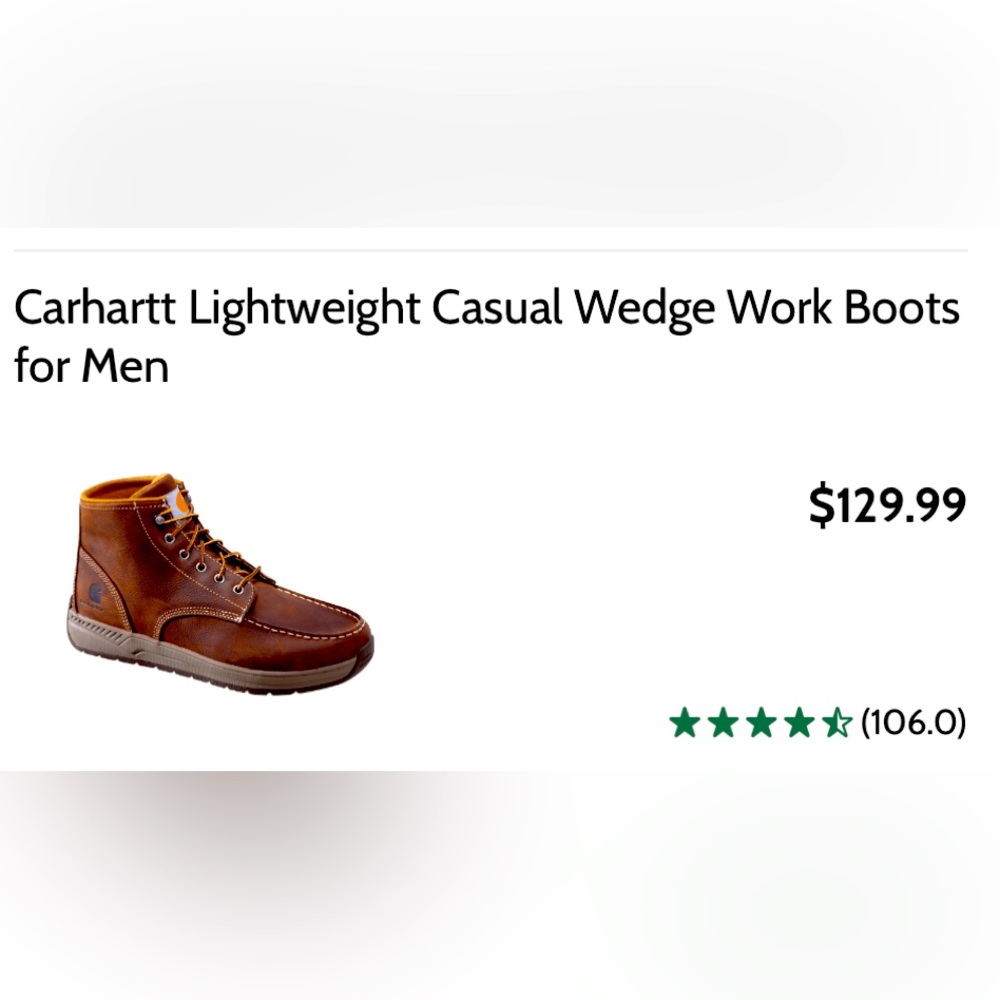 SIZE 10 CARHARTT WORK BOOTS PRICED TO SELL.